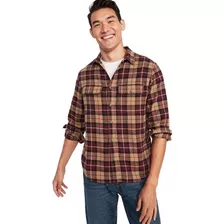 Camisa Hombre Old Navy Double-brushed Flannel Cafe