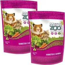 2 Alimento Extrusado Para Hamster E Gerbil 900g - Megazoo