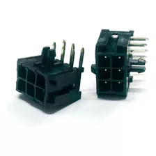 10x Conector Mcfpt-06 Macho 90º 6 Vias S/ Trava Mcfpt-06