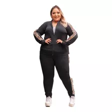 Conjunto Plus Size Feminino De Frio Inverno Calça E Blusa