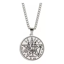Medalla De Pentagrama Tetragrammaton En Plata Esterlina