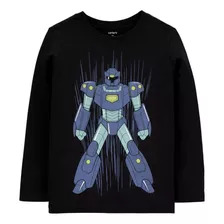 Camiseta Manga Longa Infantil Menino Carters Bebê Masculina 