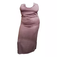 Vestido Sarkany Rosa Satinado Brillante Mujer Fiesta Talle M