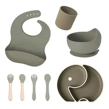 Set De Platos Silicona Para Bebés 