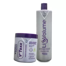 Kit Vloss Sh Clean Liss Volume + Masc V'toxx Selagem Natural