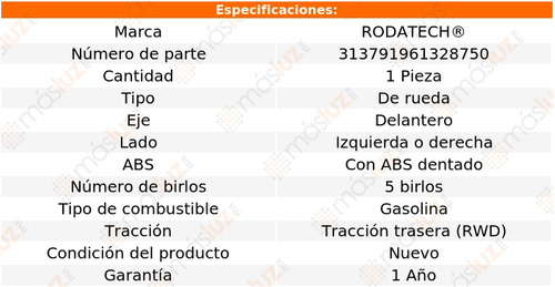 (1) Maza De Rueda Del Izq/der Mustang V8 4.6l 96/04 Rodatech Foto 5