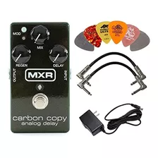 Mxr M169 Carbon Copy Analog Delay Pedal Bundle Con Adaptador