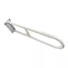 Barral Rebatible Baño Discapacitado 80 Cm Metalico Blanco Sin Porta Rollo