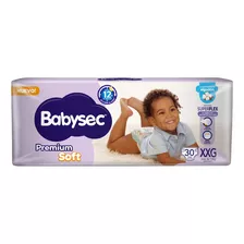 Pañales Babysec Premium Soft Violeta Hiper Xxg De 30u +13kg Tamaño Extra Extra Grande (xxg)