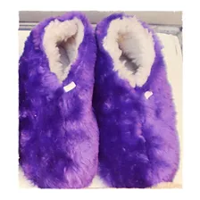 Pantuflas Tipo Botas De Peluche Y Cordero -la Pulpería 6c