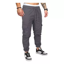 Pantalones Cargo Jogger Deportivo Con Múltiples Bolsillos