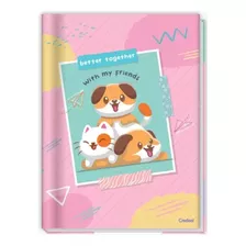 Caderno Brochura 1/4 Capa Dura 80f Lala Pets Amigos Credeal