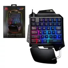 Teclado Gamer Single Hand Led Antighosting Kp-tm006