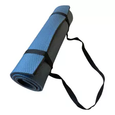 Tapete Yoga Eva 1,00 X 50 10mm Azul Marinho Com Alça