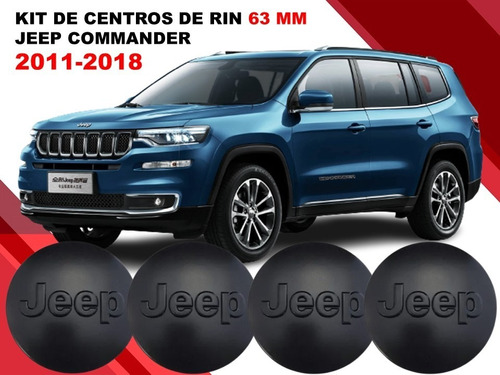 Kit De Centros De Rin Jeep Commander 2011-2018 Negro 63 Mm Foto 2