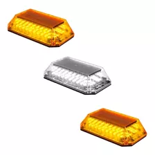 3 Giroflex Giroled Âmbar 12v Parafuso 6 Efeito Leds 4 Lados 