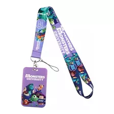 Lanyard Monster Inc Sully Mike + Portacredencial Colgante