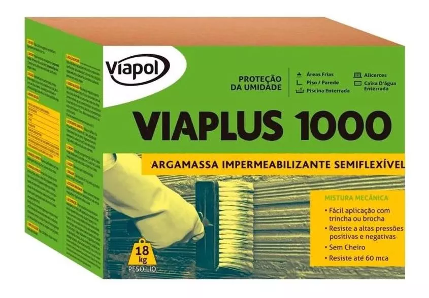 Viaplus 1000 (caixa 18 Kg) - Viapol