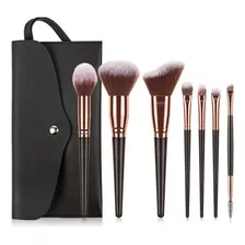 Set Brochas Maquillaje Premium (x7 Piezas) + Estuche A245-7