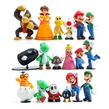 Kit Super Mario Odyssey 18 Bonecos Miniaturas Nintendo 7 Cm