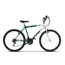 Bicicleta De Passeio Ultra Bikes Bike Aro 26 18v Freios V-brakes Cor Verde/branco