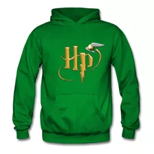 Poleron Harry Potter Tipo Canguro Con Capucha Pow Club Colores