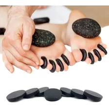 Kit Pedras Quentes Vulcânicas Massagem Podal 10 Pcs