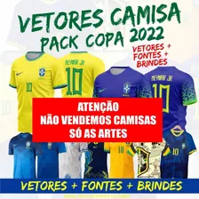 Arte Camisa Brasil Titular 2022-23 + Fonte + Artes Brinde