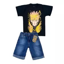 Conjunto Naruto Camiseta Com Bermuda