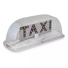 Torreta Taxi Con Luz Led Blanco Ds