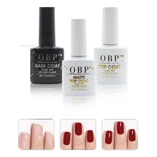 Kit Base Coat Top Coat Top Matte 7.5ml Gel Uv/led Para Uñas