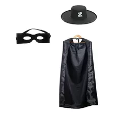 Fantasia Zorro Infantil Chapéu, Capa E Máscara 