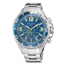 Nautica Hombre Napnss219 Nst Gris / Azul / Sst Pulsera Y