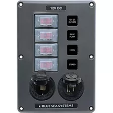 Panel De Interruptores Blue Sea Systems 4321, Negro