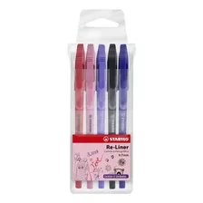 Caneta Esferográfica Re-liner 0.7mm Stabilo - 5 Un Cor Da Tinta Multicolor