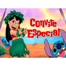 Convite Virtual Animado Lilo E Stitch Whatsapp, Aniversário