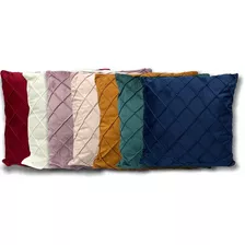 Almohadon Cuadrado Diseño Rombo Varios Colores 43cm