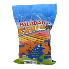 Osso Palito Colorido 1kg Paladar Canino 6mm Petisco Cães