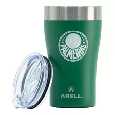 Copo Térmico Inox Arell Oficial Palmeiras 500 Ml Com Tampa 