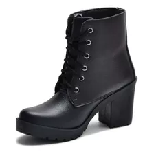 Bota Feminina Tratorada Cano Baixo Salto Grosso Galway 460