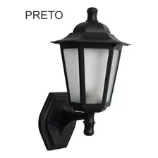 Arandela Colonial Luminária Preto Parede Externa 114 127v/220v