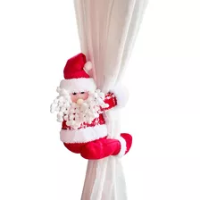 Papai Noel Natal Enfeite Pendurar Cortina 27cm Pelúcia Cor Vermelho Xadrez 0v