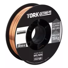 Arame Para Solda Mig Cobreado Uso Com Gás 0.8mm 15kg Tork