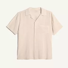 Camisa Hombre Seven M/c Beige Rayón 45011978-78442