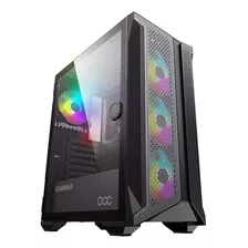 Gabinete Gamer Brufen C1 Black Mid Tower + 3 Ventiladores