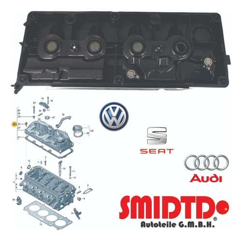 Tapa Punterias Pcv Radiador Audi S4 Avant Quatr B8 2.0 09-15 Foto 8