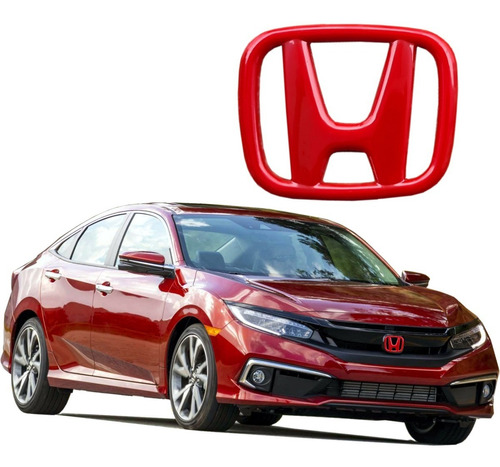 Emblema Parrilla Frontal Honda Civic 2016 A 2021 Foto 3