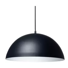 Colgante Media Esfera 40cm Color Ideal Cocina Apto Led Fz Sf Color Negro/blanco