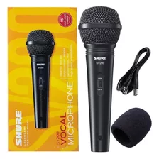 Microfone Shure Sv200 Dinâmico + Espuma + Cabo Xlr X Xlr