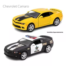 Miniatura Chevrolet Camaro Metal Com Abertura De Portas Cor Amarelo